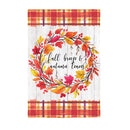 Fall Breeze and Autumn Leaves Moire Garden Flag,14m11561
