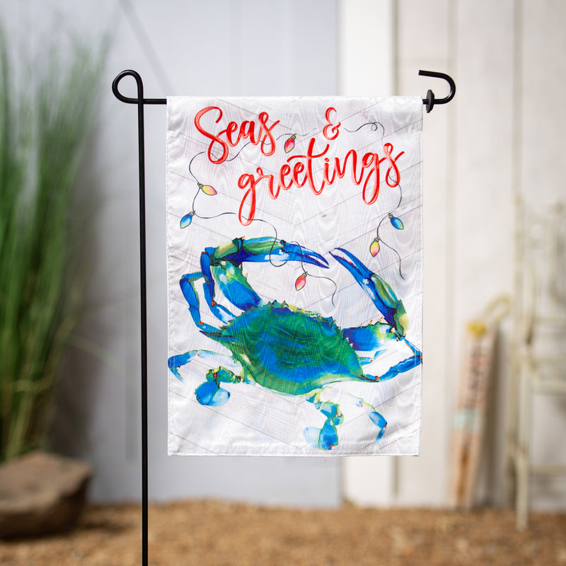 Evergreen Flag,Seas & Greetings Moire Garden Flag,12.5x0.2x18 Inches