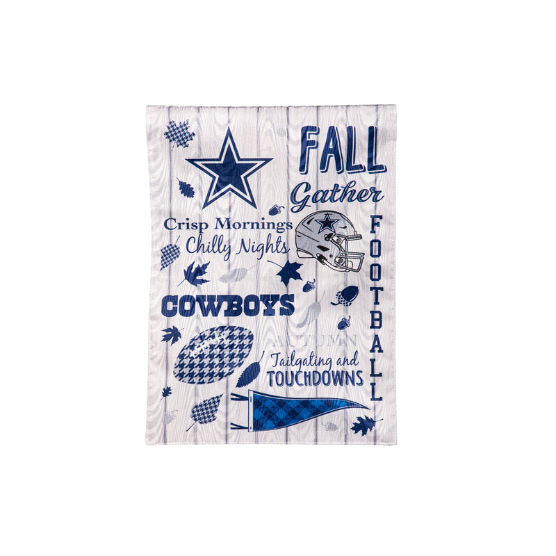 Evergreen Flag,Dallas Cowboys, Moire Flag, GDN, Fall Seasonal,12.5x0.2x18 Inches