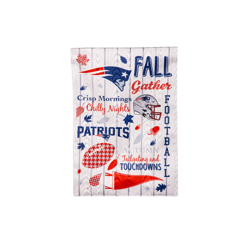 Evergreen Flag,New England Patriots, Moire Flag, GDN, Fall Seasonal,12.5x0.2x18 Inches