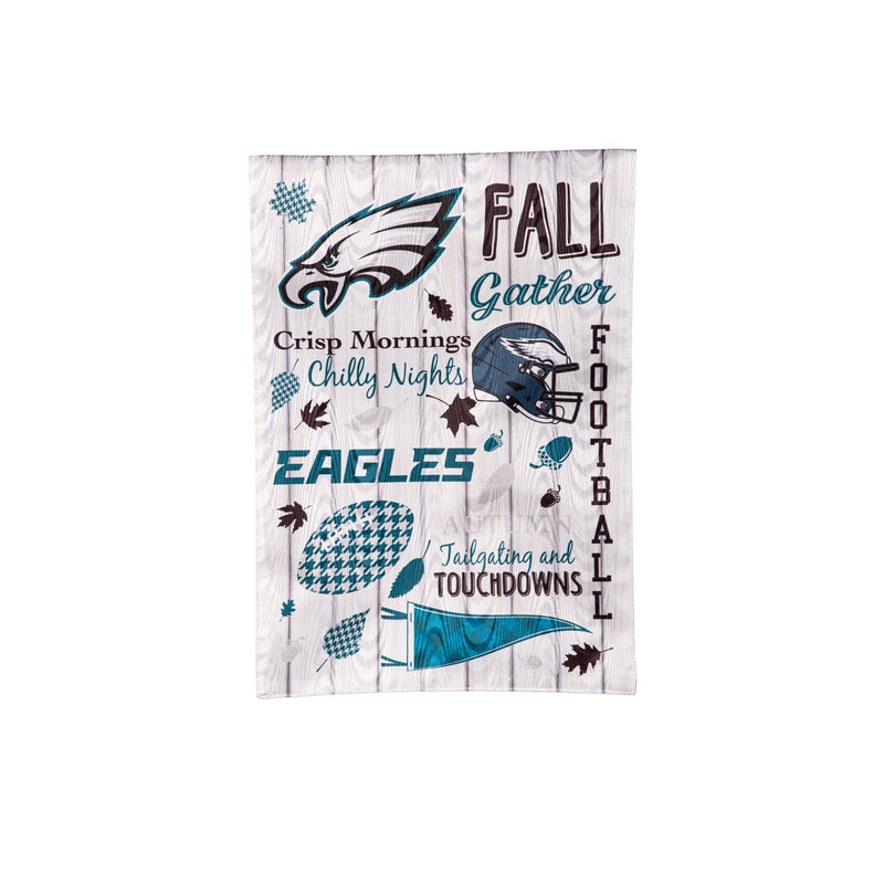 Evergreen Flag,Philadelphia Eagles, Moire Flag, GDN, Fall Seasonal,12.5x0.2x18 Inches