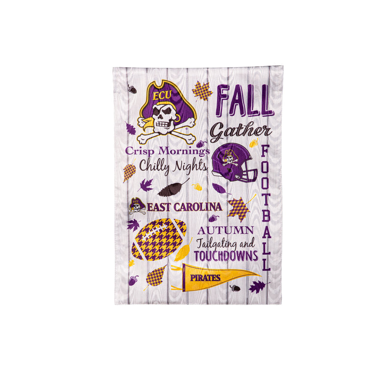 Evergreen Flag,East Carolina University, Moire Flag, GDN, Fall Seasonal,12.5x0.2x18 Inches