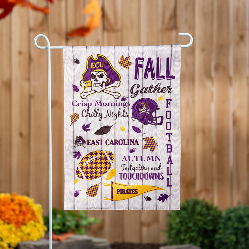 Evergreen Flag,East Carolina University, Moire Flag, GDN, Fall Seasonal,12.5x0.2x18 Inches