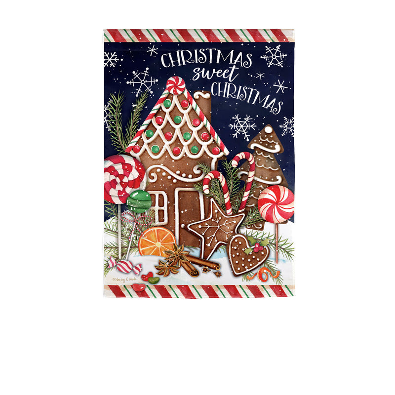 Sweet Christmas Garden Suede Flag, 18"x12.5"inches