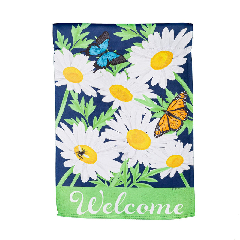 Evergreen Flag,Daisy Garden Garden Suede Flag,12.5x0.02x18 Inches