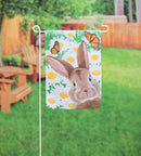 Hello Bunny Suede Garden Flag,14s11293