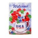 Floral Cardinal Suede Garden Flag,14s11711