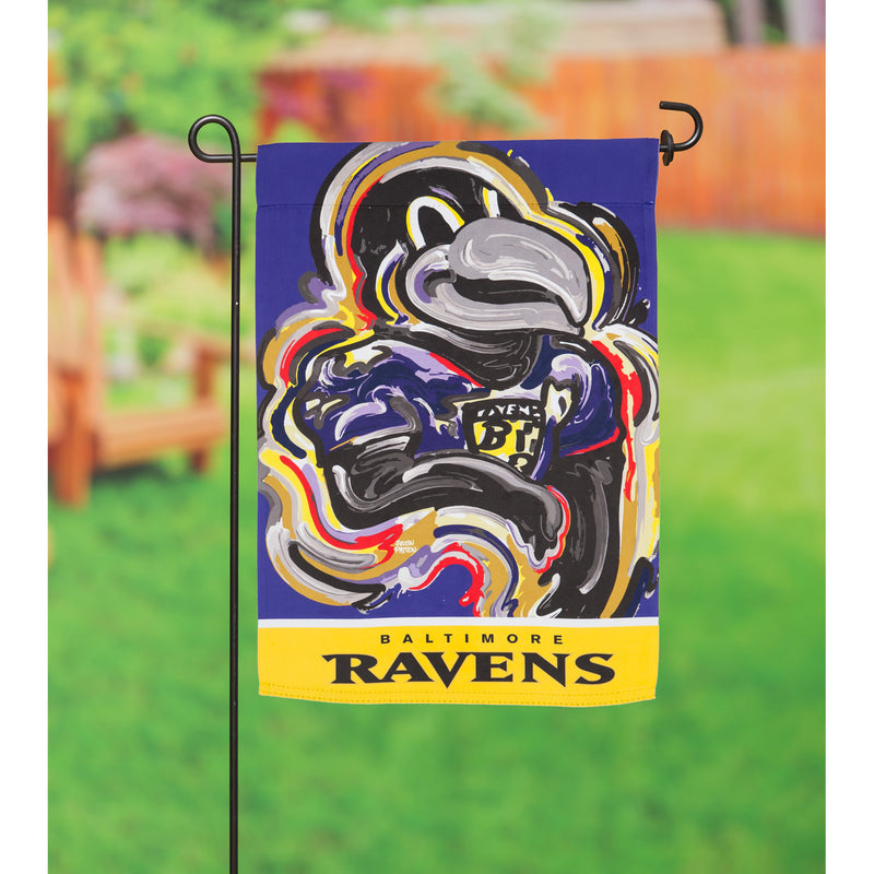 Evergreen Flag,Baltimore Ravens, Suede GDN Justin Patten,12.5x0.1x18 Inches