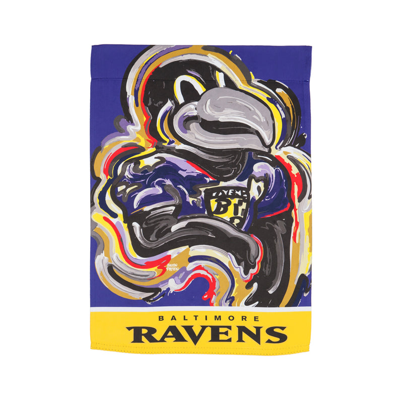 Evergreen Flag,Baltimore Ravens, Suede GDN Justin Patten,12.5x0.1x18 Inches