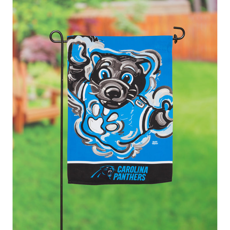 Evergreen Flag,Carolina Panthers, Suede GDN Justin Patten,12.5x0.1x18 Inches