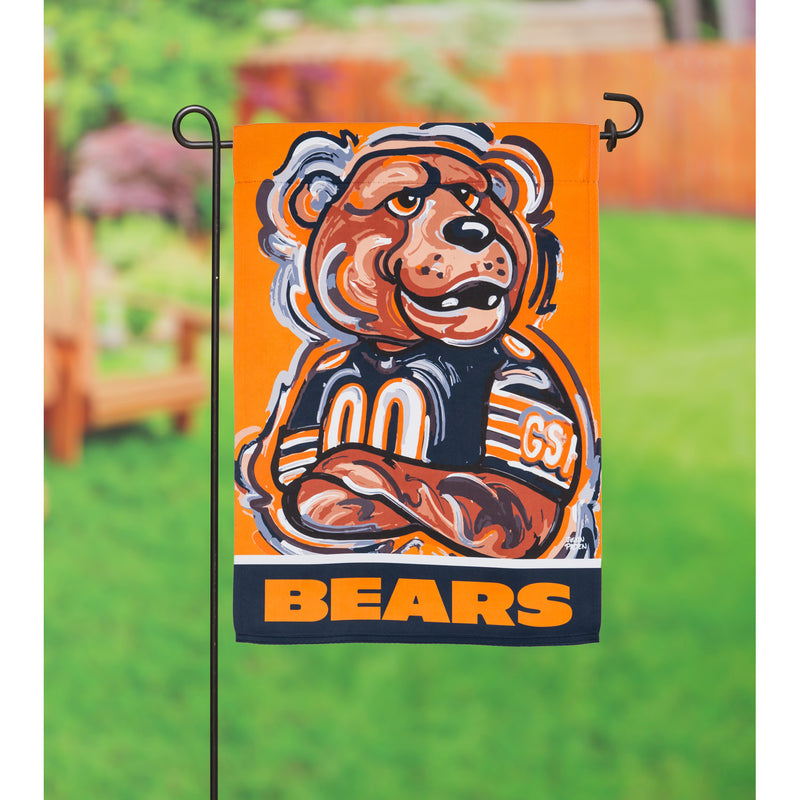 Evergreen Flag,Chicago Bears, Suede GDN Justin Patten,12.5x0.1x18 Inches