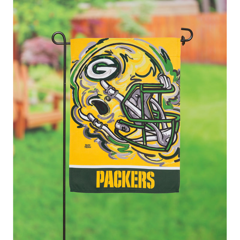 Evergreen Flag,Green Bay Packers, Suede GDN Justin Patten,12.5x0.1x18 Inches