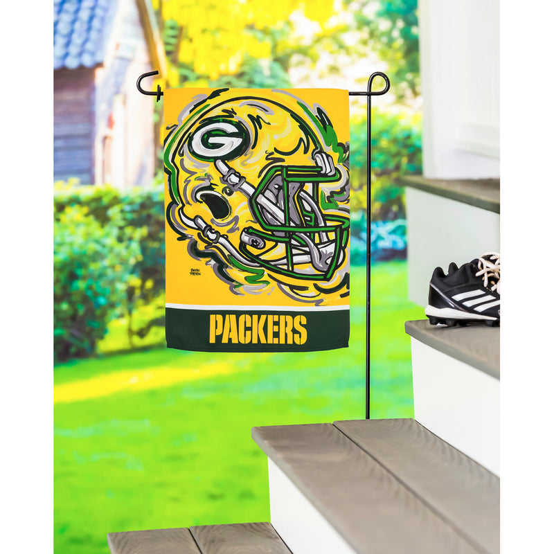 Evergreen Flag,Green Bay Packers, Suede GDN Justin Patten,12.5x0.1x18 Inches