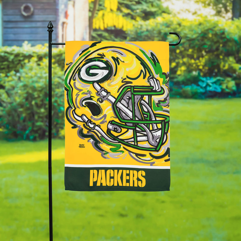 Evergreen Flag,Green Bay Packers, Suede GDN Justin Patten,12.5x0.1x18 Inches