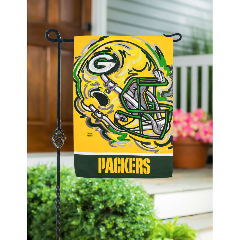 Evergreen Flag,Green Bay Packers, Suede GDN Justin Patten,12.5x0.1x18 Inches