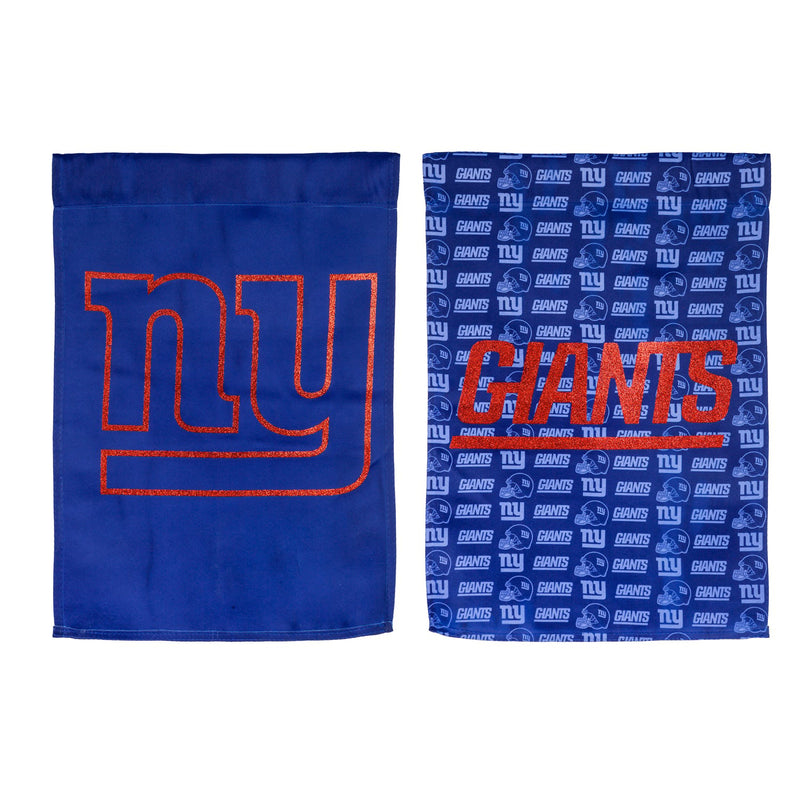 Evergreen Flag,Flag, Suede, Glitter, DS, Gar, New York Giants,18x0.15x12.5 Inches