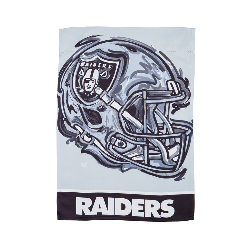 Evergreen Flag,Las Vegas Raiders Helmet, Suede GDN JPA,12.5x0.1x18 Inches