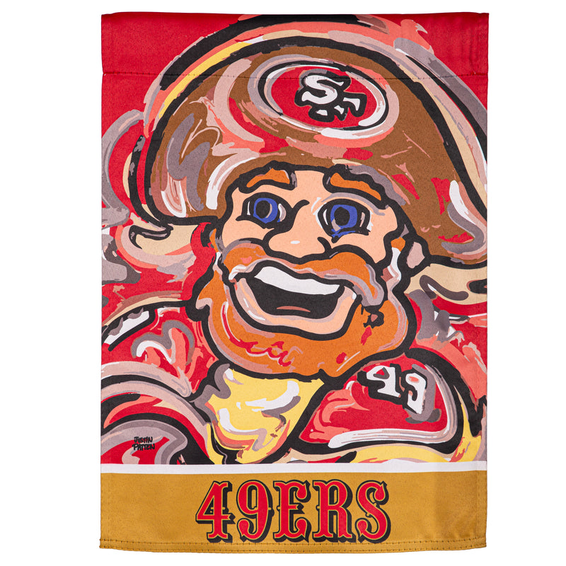 Evergreen Flag,San Francisco 49ers, Suede GDN Justin Patten,12.5x0.1x18 Inches