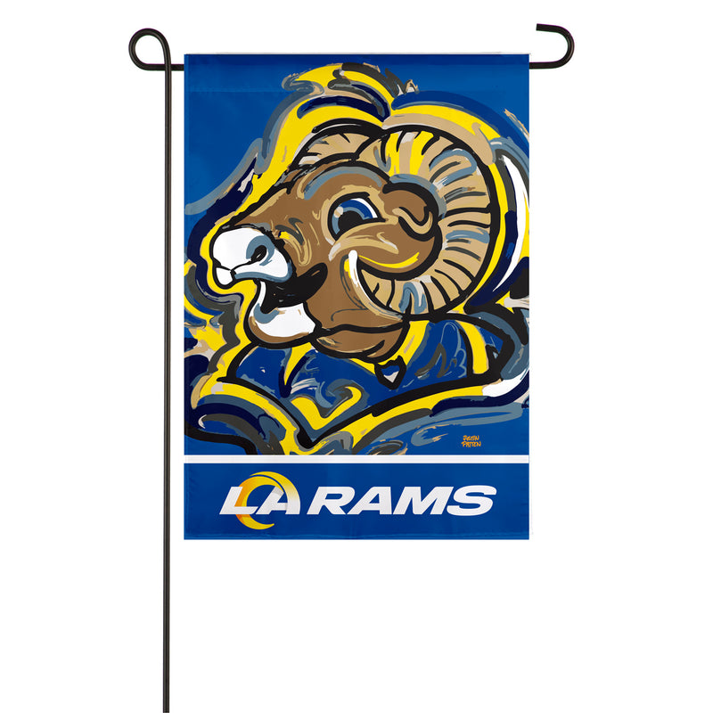 Evergreen Flag,Los Angeles Rams, Suede GDN Justin Patten,18x12.5x0.1 Inches