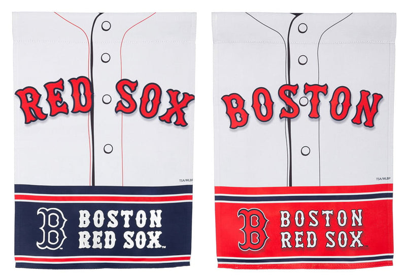 Evergreen Flag,Flag, DS Suede, Foil, Gar, Jersey, Boston Red Sox,12.5x18x0.04 Inches