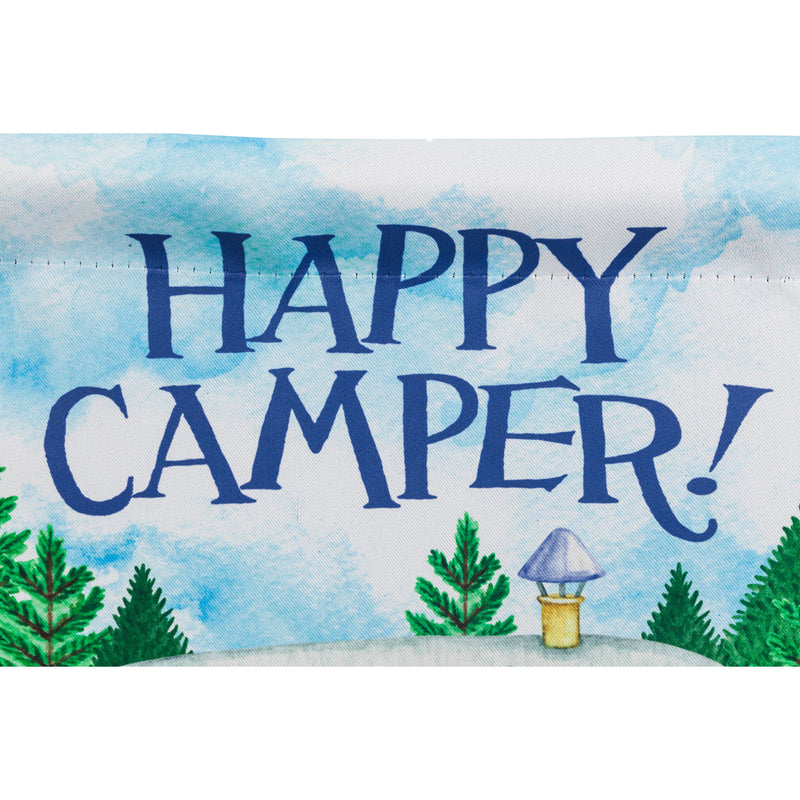 Evergreen Flag,Happy Camper Garden Suede Flag,18x0.01x12.5 Inches