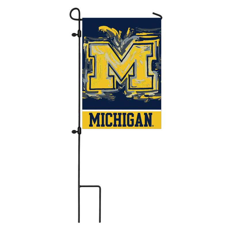 Evergreen Flag,University Of Michigan, Suede GDN Justin Patten,12.5x0.1x18 Inches