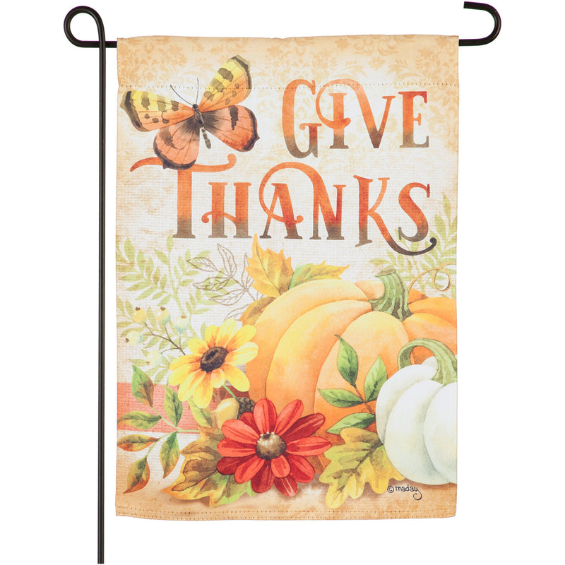 Give Thanks Garden Suede Flag,14s9212