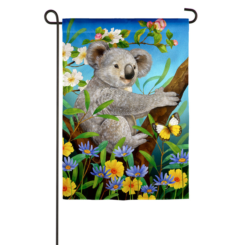 Evergreen Flag,Sweet Koala Garden Suede Flag,12.5x0.02x18 Inches