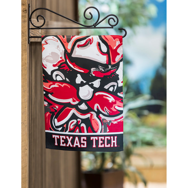 Evergreen Flag,Texas Tech University, Suede GDN Justin Patten,12.5x0.1x18 Inches