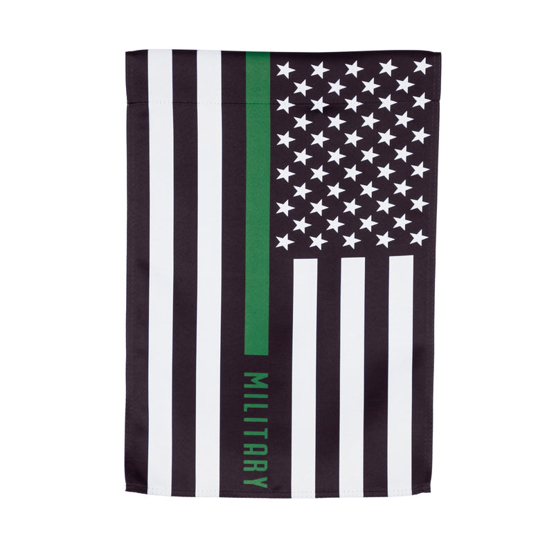 Evergreen Flag,Military Thin Green Line Garden Suede Flag,12.5x18x0.02 Inches