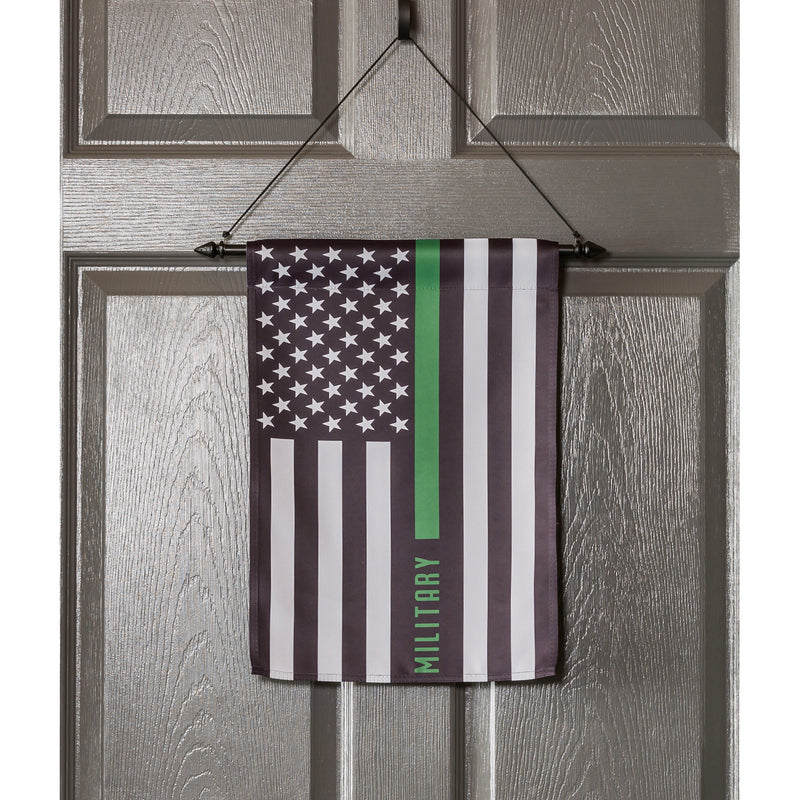 Evergreen Flag,Military Thin Green Line Garden Suede Flag,12.5x18x0.02 Inches