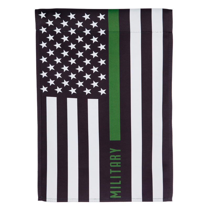 Evergreen Flag,Military Thin Green Line Garden Suede Flag,12.5x18x0.02 Inches