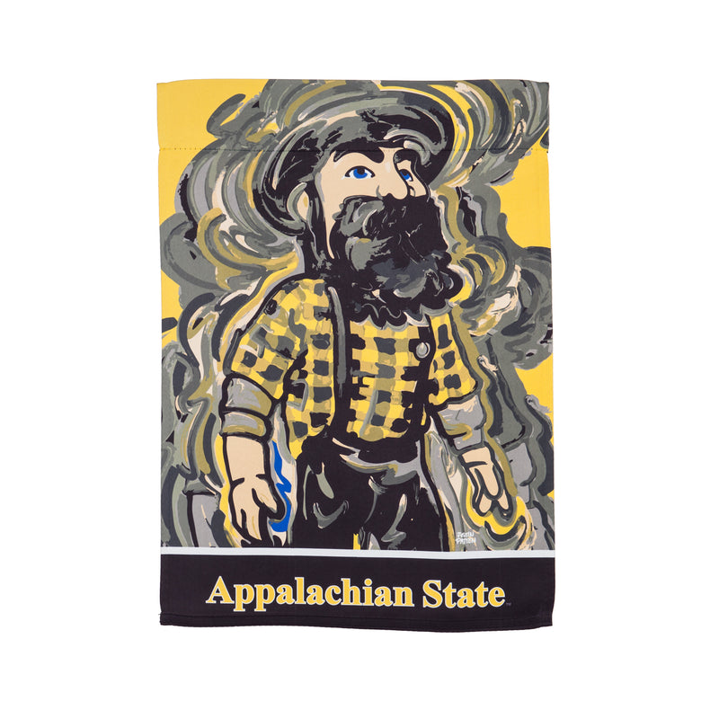 Evergreen Flag,Appalachian State, Suede GDN Justin Patten,12.5x0.1x18 Inches