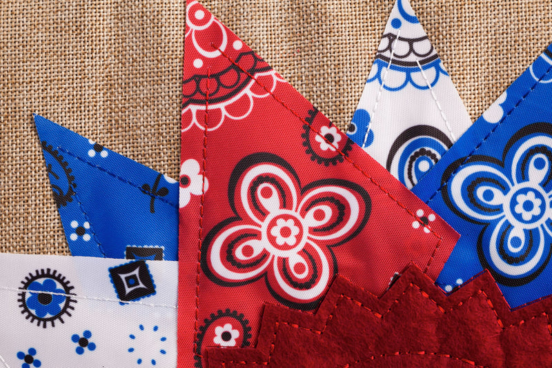 Patriotic Banner Welcome Garden Burlap Flag,14b3765bl