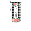 Spring Floral Welcome Everlasting Impressions Textile Decor,14l9558xl