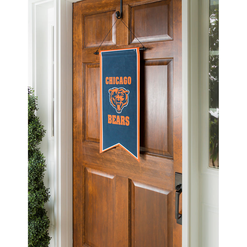 Evergreen Chicago Bears, Flag Banner, 28'' x 12.5'' inches