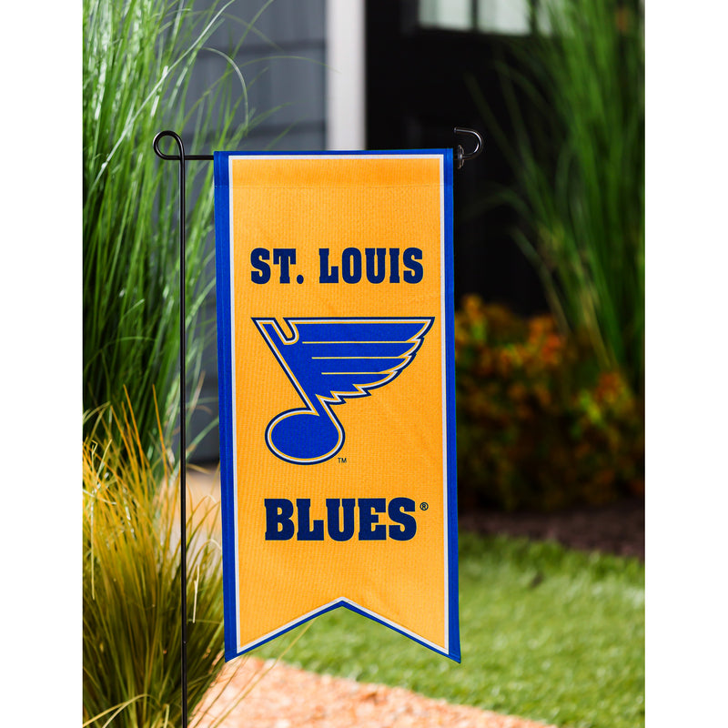 Evergreen St Louis Blues, Flag Banner, 28'' x 12.5'' inches