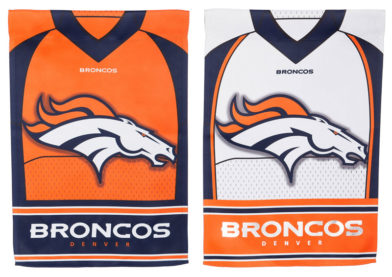 Evergreen Flag, DS Suede, Foil, Gar, Jersey, Denver Broncos, 18'' x 12.5'' inches