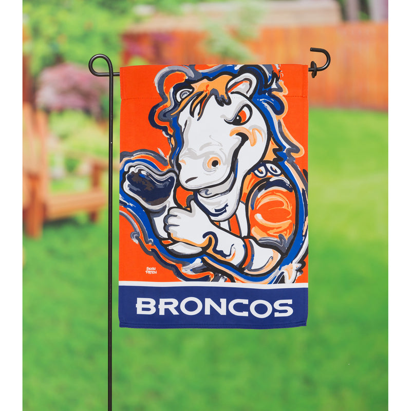 Evergreen Denver Broncos, Suede GDN Justin Patten, 18'' x 12.5'' inches