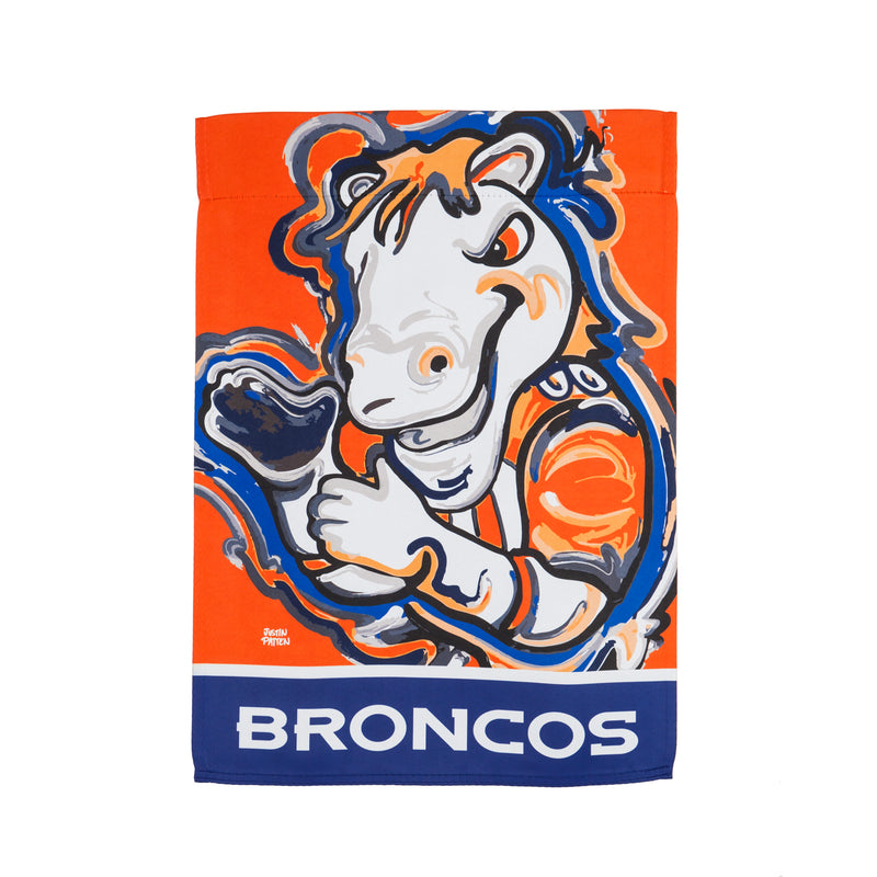 Evergreen Denver Broncos, Suede GDN Justin Patten, 18'' x 12.5'' inches