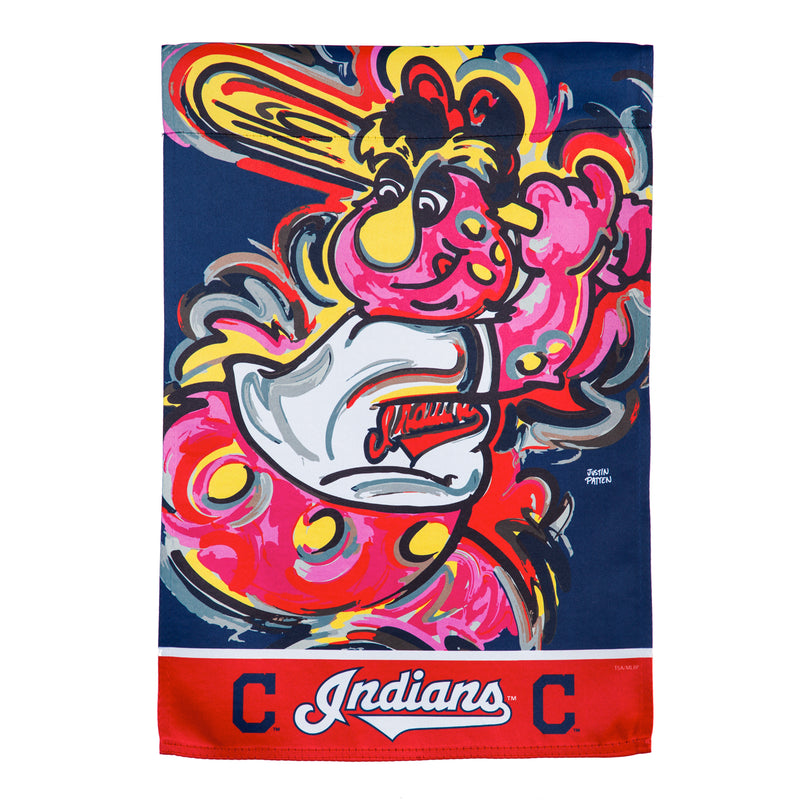 Evergreen Cleveland Indians, Suede GDN Justin Patten, 18'' x 12.5'' inches