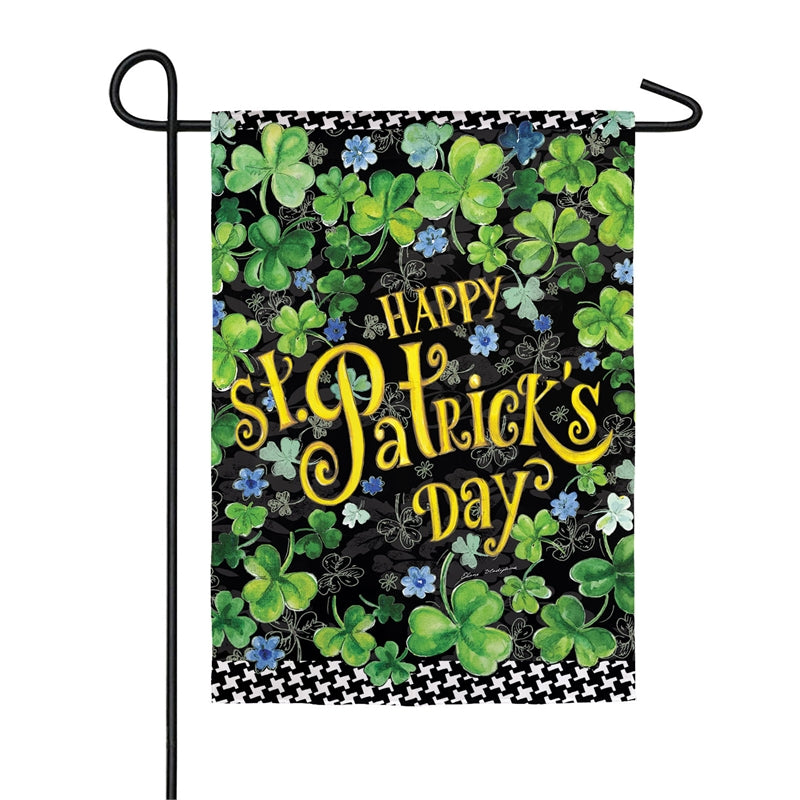 Evergreen Happy St. Patrick's Day Garden Suede Flag, 18'' x 12.5'' inches