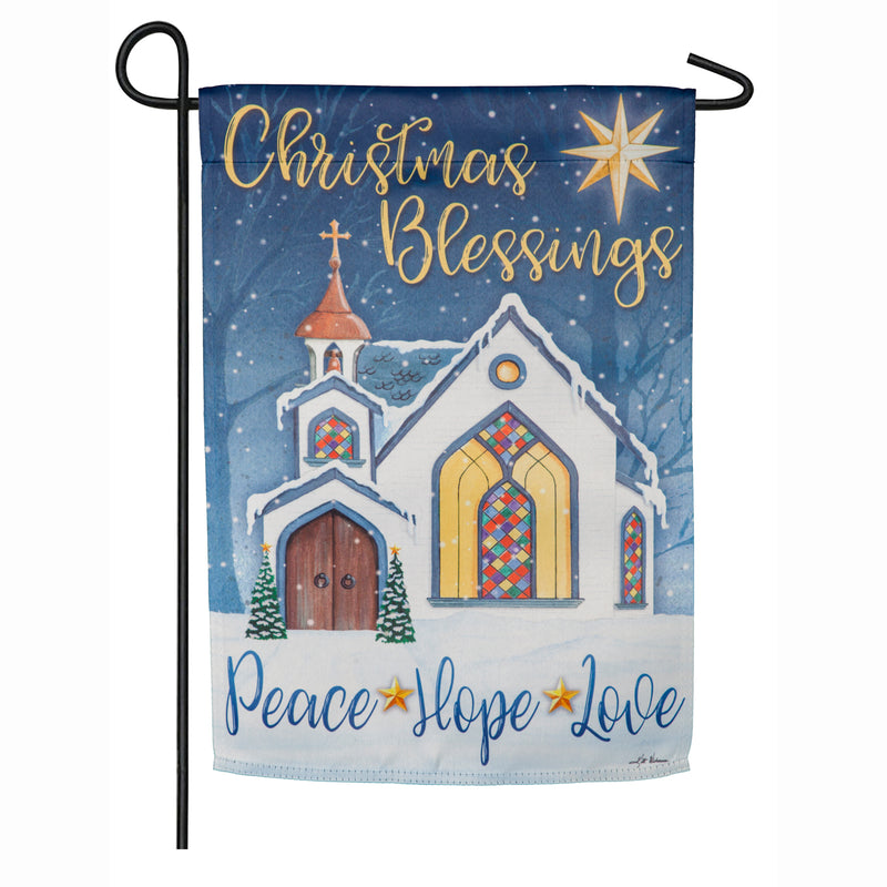 Evergreen Christmas Blessings Garden Suede Flag, 18'' x 12.5'' inches