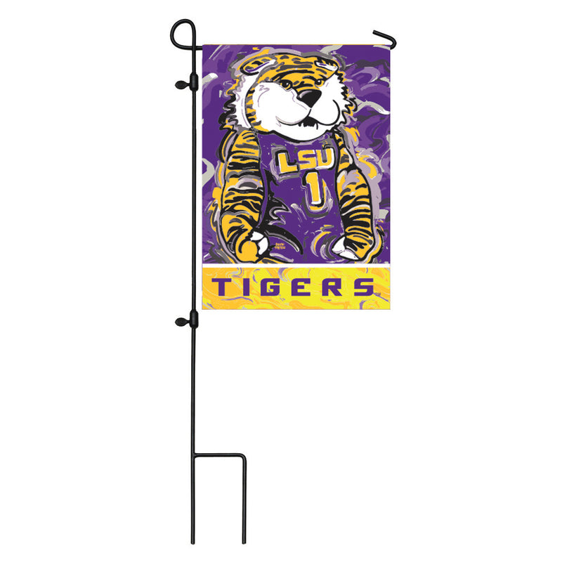 Evergreen LSU Mascot, Suede GDN Justin Patten, 18'' x 12.5'' inches