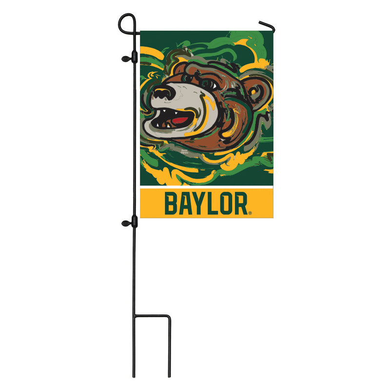 Evergreen Baylor University House Applique Flag- 28 X 44 Inches