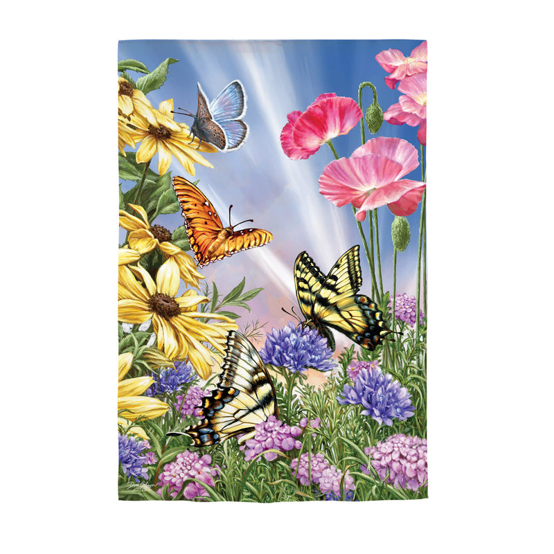 Evergreen Butterfly Garden Garden Suede Flag, 18'' x 12.5'' inches