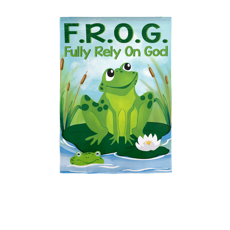 Evergreen Fully Rely on God Garden Suede Flag, 18'' x 12.5'' inches