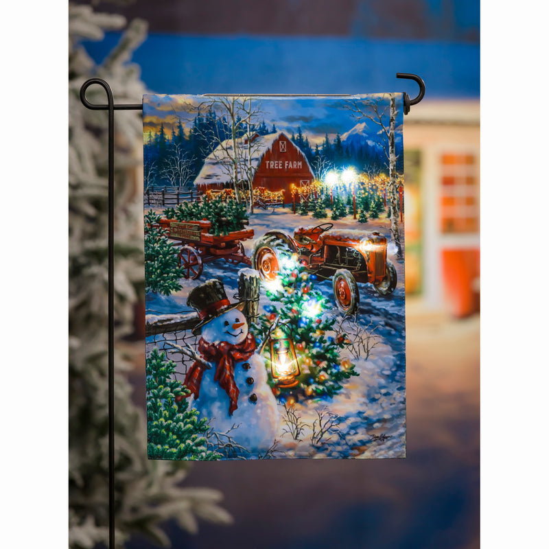 Tree Farm Solar LED Garden Flag,14sl8657