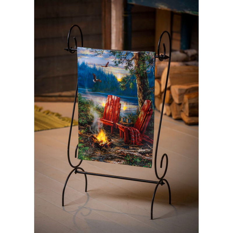 Evening by the Fire Solar LED Garden Flag,14sl9036