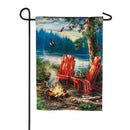 Evening by the Fire Solar LED Garden Flag,14sl9036